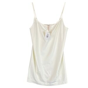 Nikibiki Womens Seamless Camisole Tank Top Cream Off-White NS4011 OS NEW